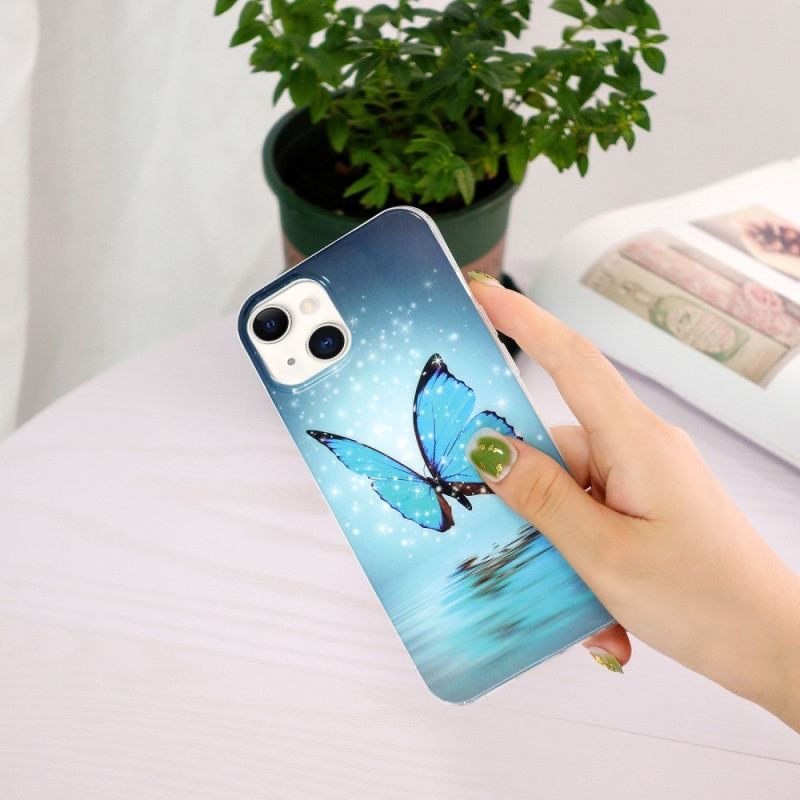 Coque iPhone 15 Plus Fluorescente Papillons