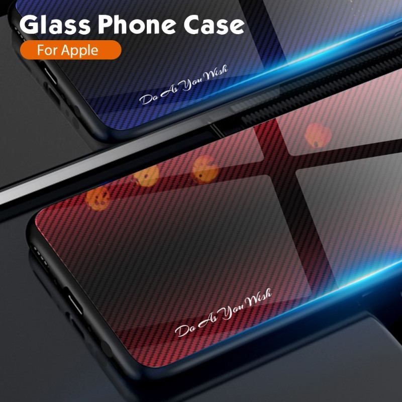 Coque iPhone 15 Plus Verre Trempé Fibre Carbone