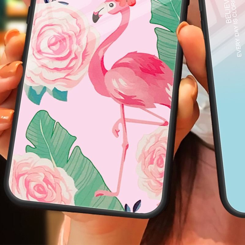 Coque iPhone 15 Plus Verre Trempé Flamant Rose