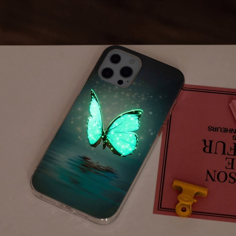 Coque iPhone 15 Pro Fluorescente Papillons