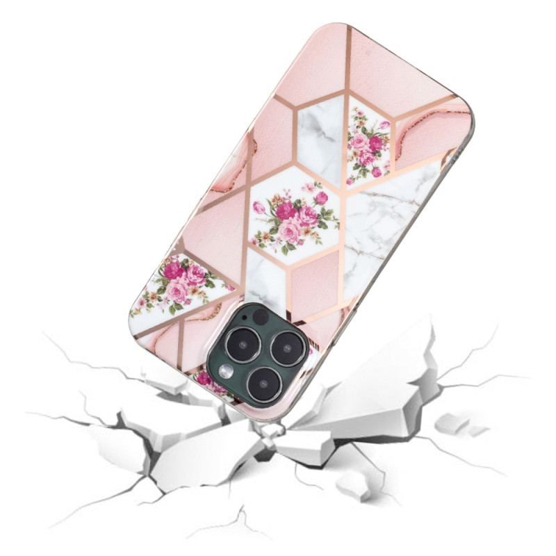 Coque iPhone 15 Pro Marbre Floral