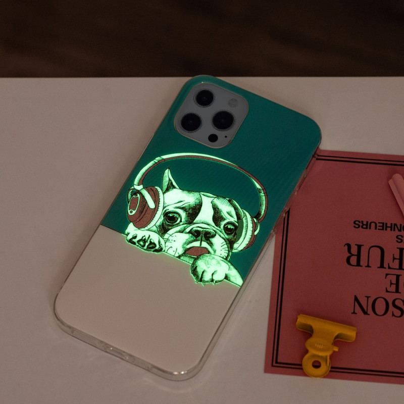 Coque iPhone 15 Pro Max Fluorescente Chien