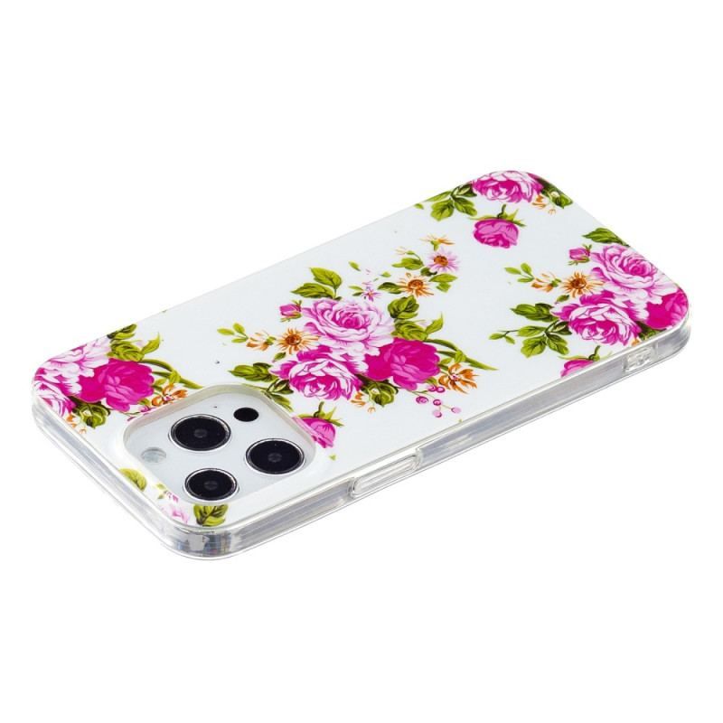 Coque iPhone 15 Pro Max Fluorescente Fleurs