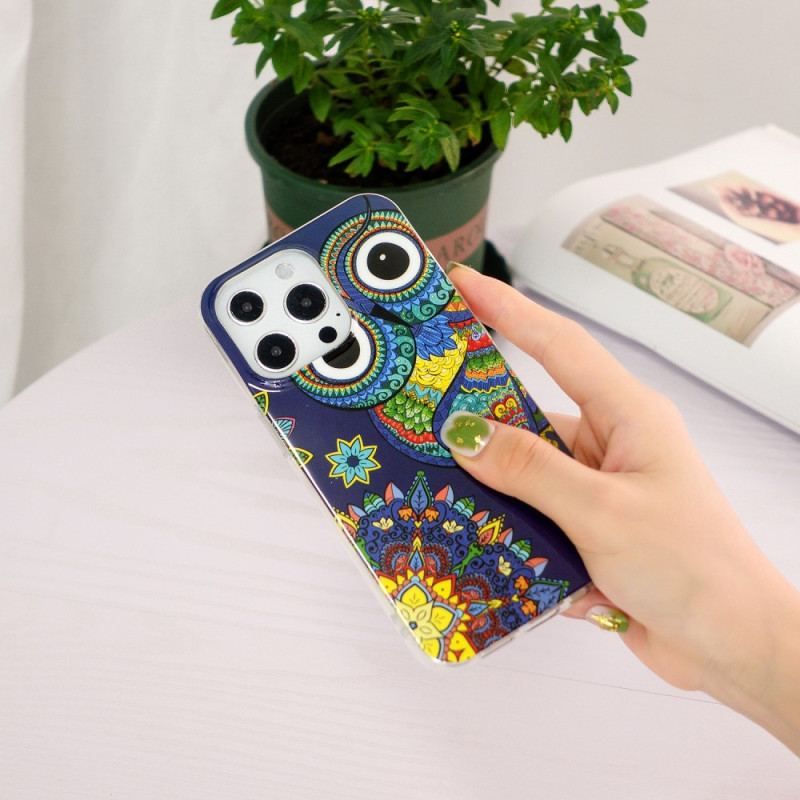 Coque iPhone 15 Pro Max Fluorescente Hibou