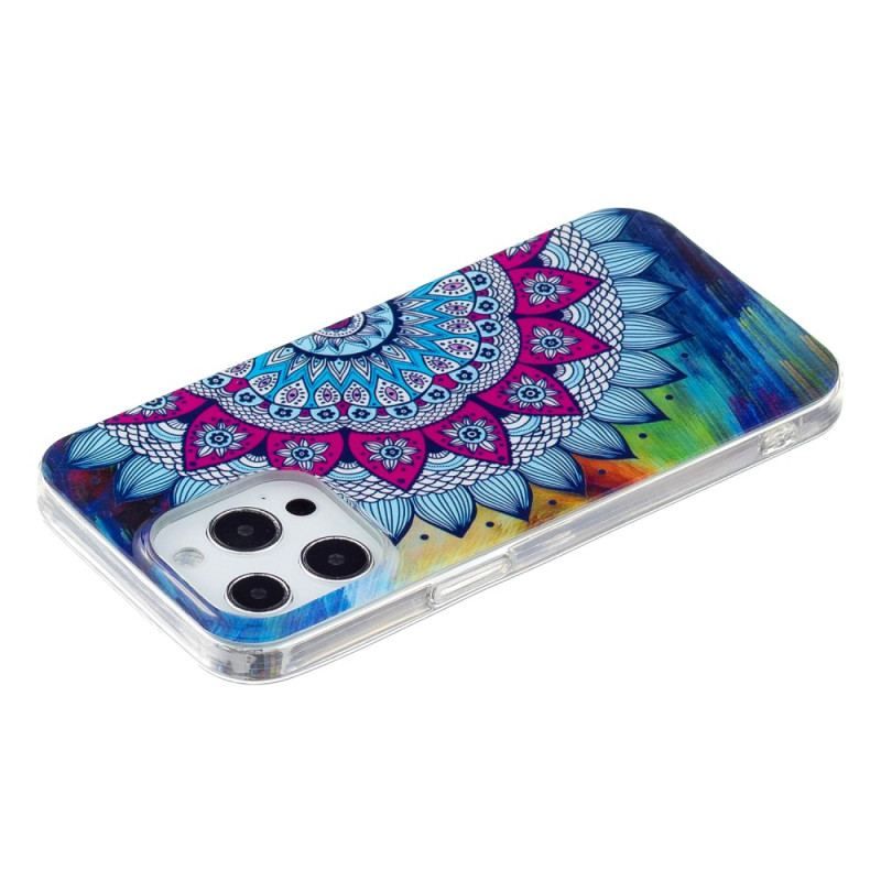 Coque iPhone 15 Pro Max Fluorescente Mandala