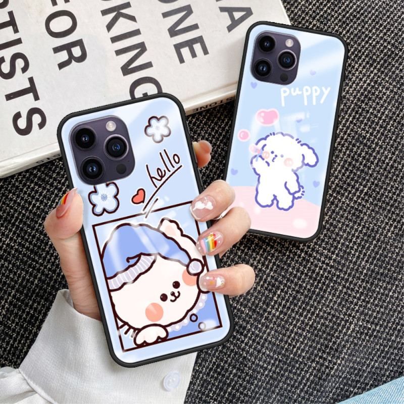 Coque iPhone 15 Pro Max Verre Trempé Bubble Dog