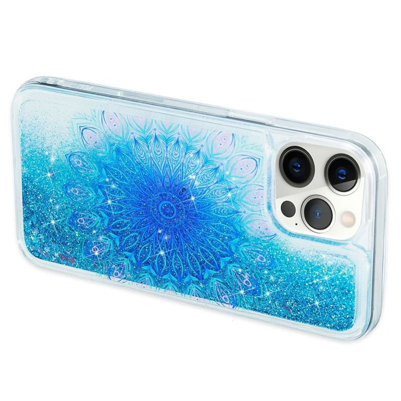 Coque iPhone 15 Pro Paillettes Mandala