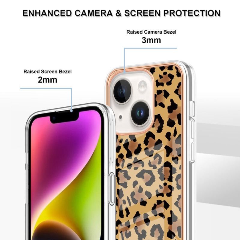 Coque iPhone 15 Pus Léopard