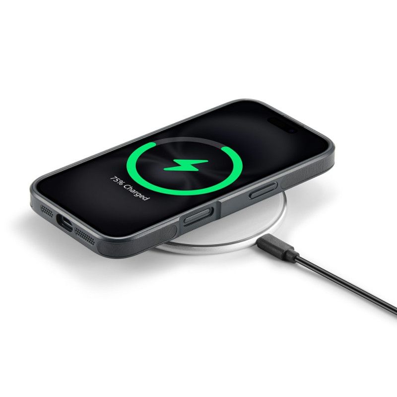 Coque iPhone 17 Compatible MagSafe Effet Cuir Premium