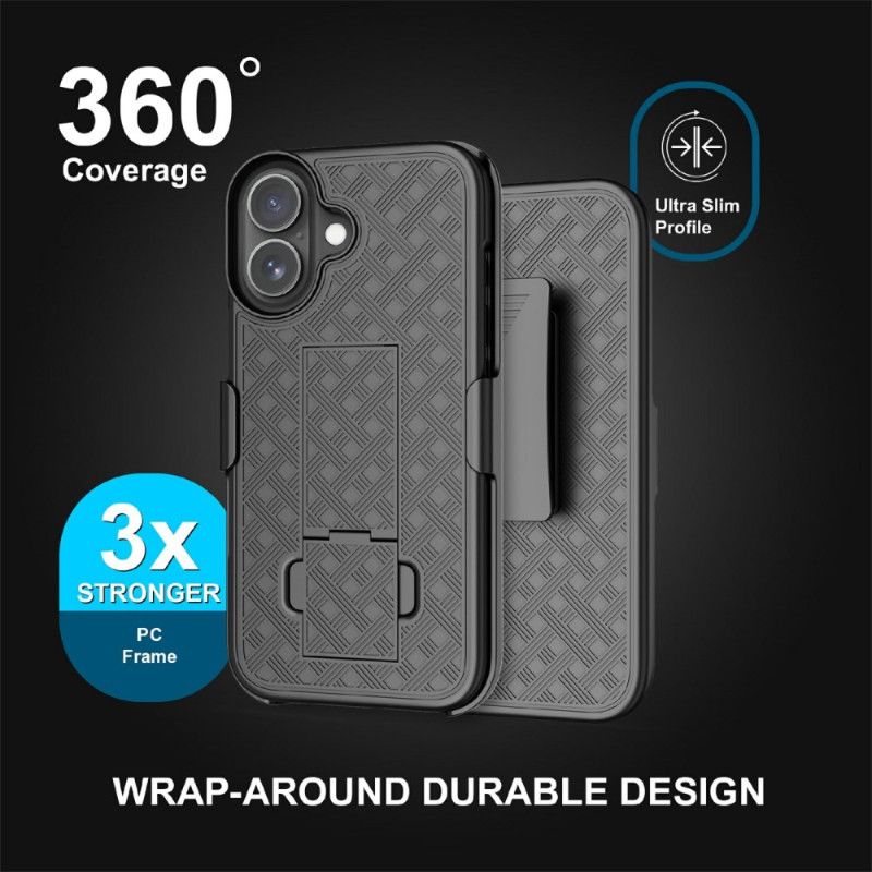Coque iPhone 17 Coulissante avec Béquille et Clip