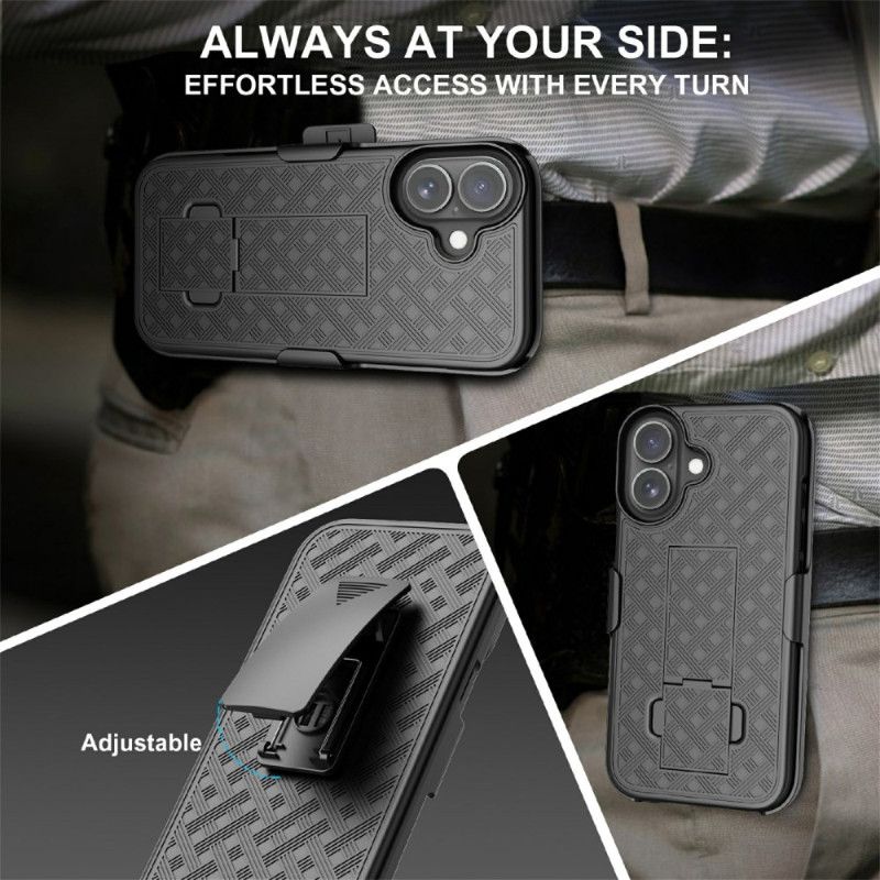 Coque iPhone 17 Coulissante avec Béquille et Clip