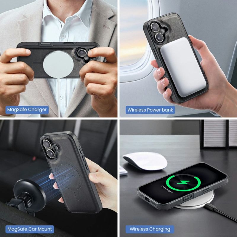 Coque iPhone 17 MagSafe avec Porte-Cartes RFID et Support Intégré