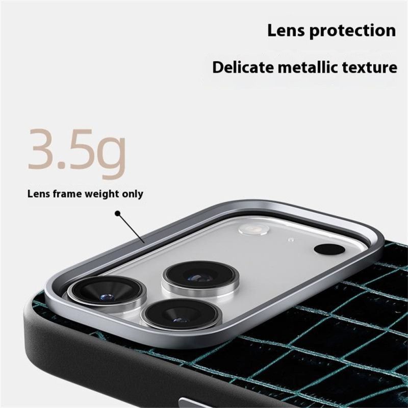 Coque iPhone 17 Pro Compatible MagSafe Effet Croco ABEEL