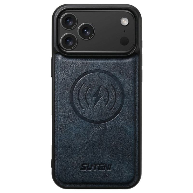 Coque iPhone 17 Pro Compatible MagSafe Effet Cuir Vintage