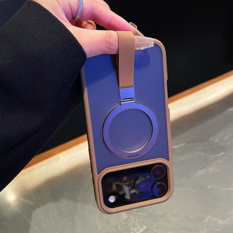 Coque iPhone 17 Pro Lanière Intégrée et Anneau-Support