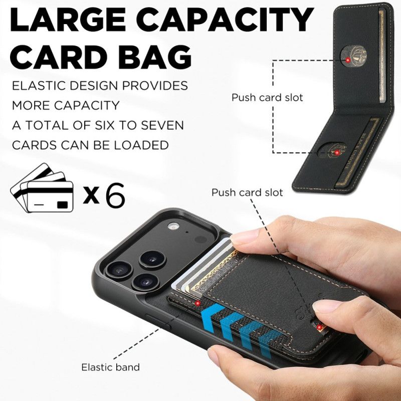 Coque iPhone 17 Pro MagSafe 2-en-1 Porte-Cartes Détachable