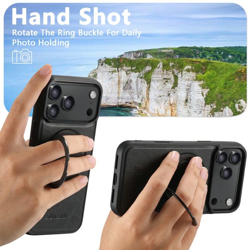 Coque iPhone 17 Pro Max Compatible MagSafe avec Support Rotatif SUTENI