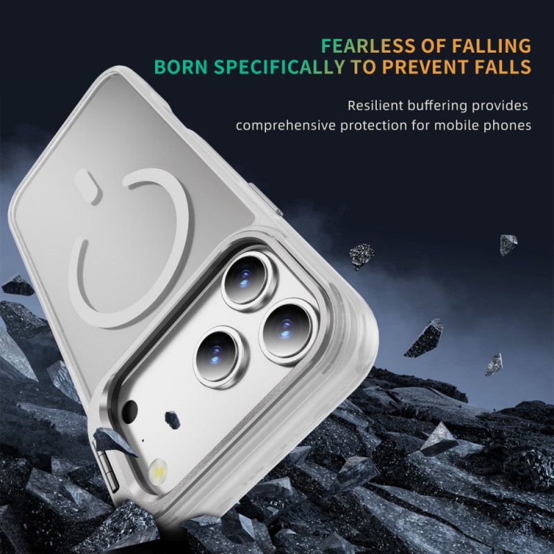 Coque iPhone 17 Pro Max Magnétique avec Support Objectif Givré