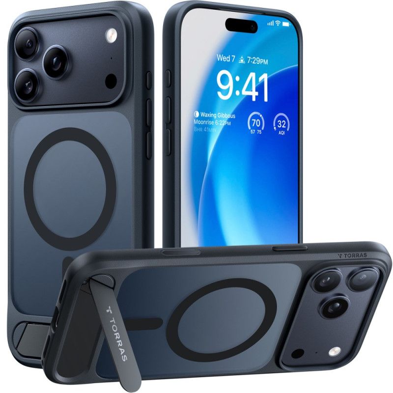 Coque iPhone 17 Pro Max MagSafe Premium Design avec Support Intégré