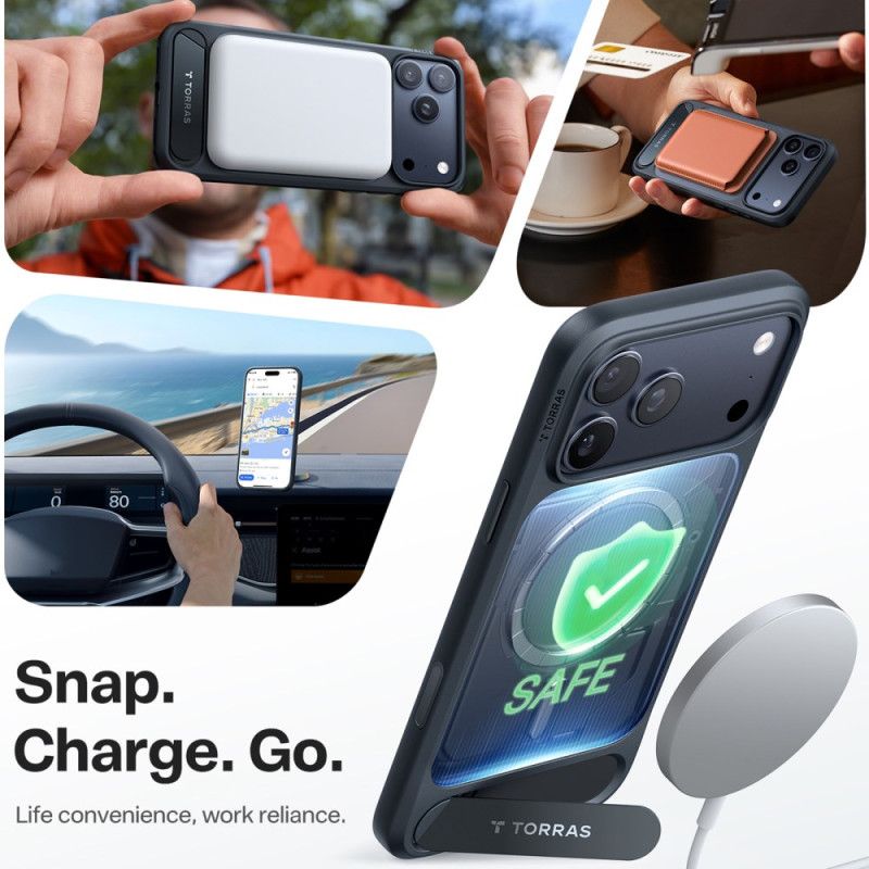 Coque iPhone 17 Pro Max MagSafe Premium Design avec Support Intégré