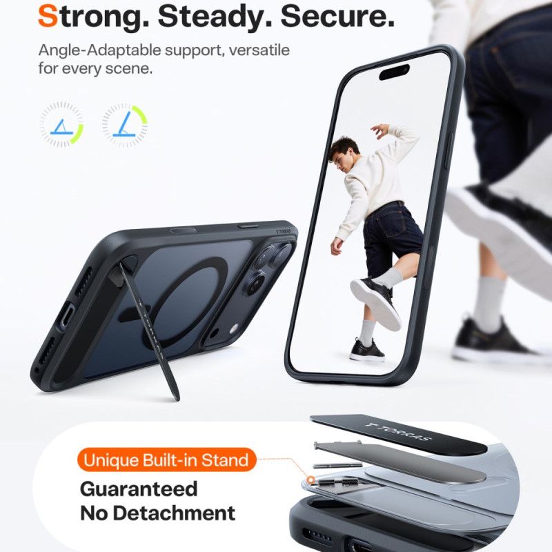 Coque iPhone 17 Pro Max MagSafe Premium Design avec Support Intégré