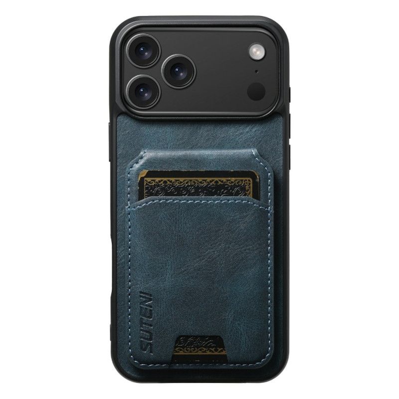 Coque iPhone 17 Pro Max Porte-Cartes Texture Ciré SUTENI
