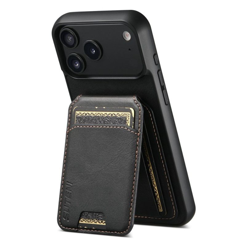 Coque iPhone 17 Pro Max Porte-Cartes Texture Ciré SUTENI
