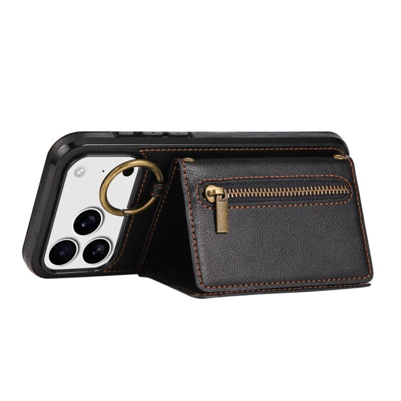 Coque iPhone 17 Pro Max Portefeuille et Bandoulière