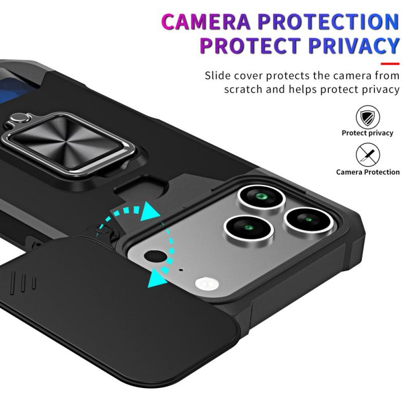 Coque iPhone 17 Pro Max Robuste Support et Couvercle Coulissant