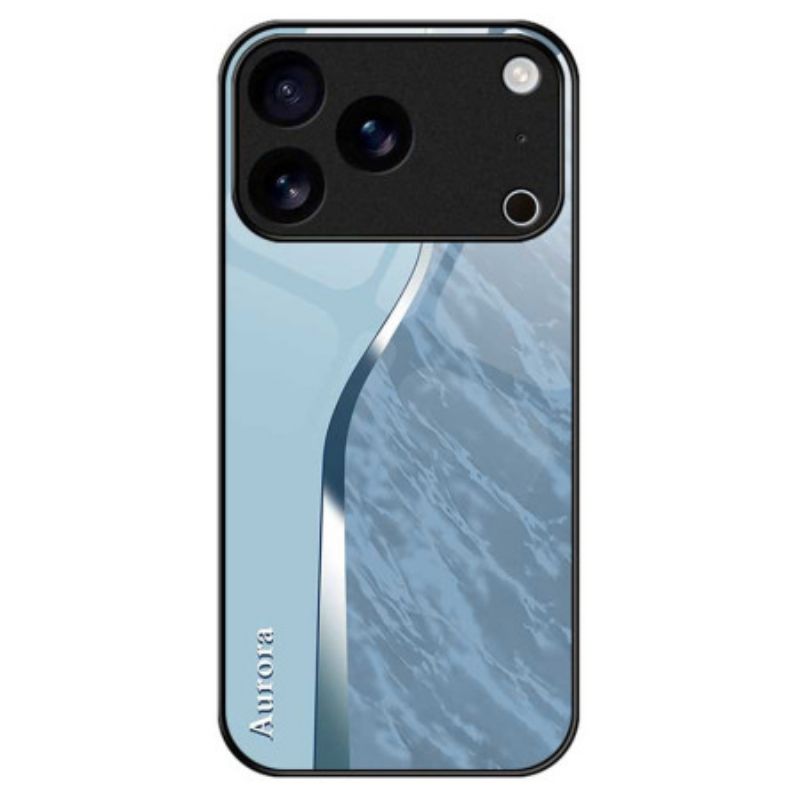 Coque iPhone 17 Pro Max Verre Trempé Design Bleu Clair