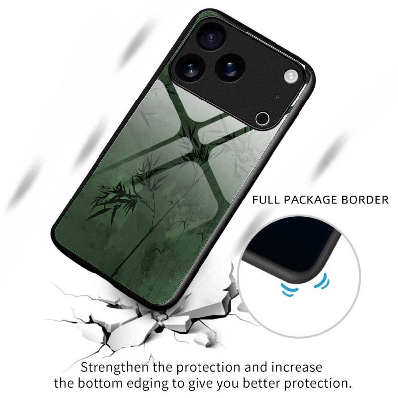 Coque iPhone 17 Pro Max Verre Trempé Encre Florale