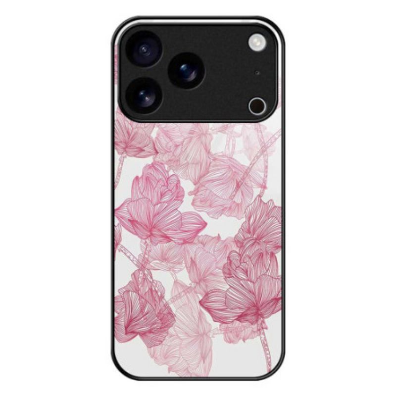 Coque iPhone 17 Pro Max Verre Trempé Floralie Rose