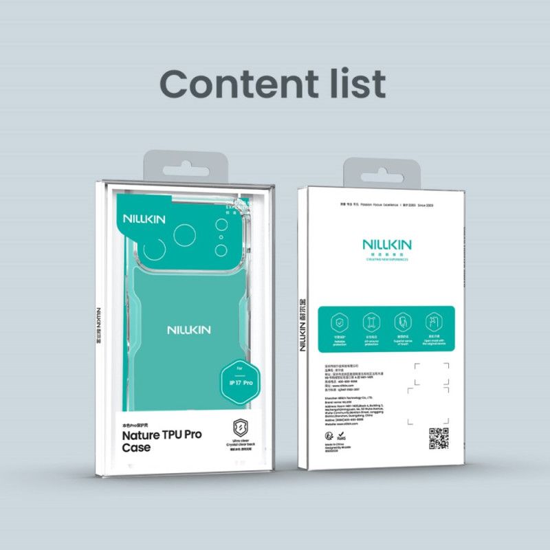 Coque iPhone 17 Pro Nature Pro Series NILLKIN