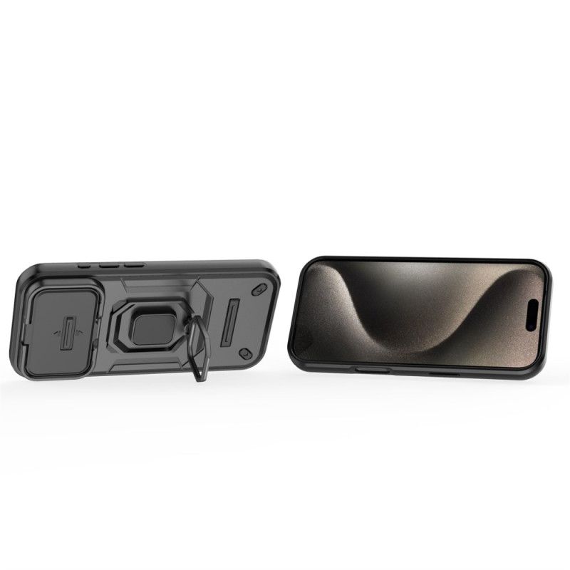 Coque iPhone 17 Pro Ring Résistante avec Protection d'Objectif