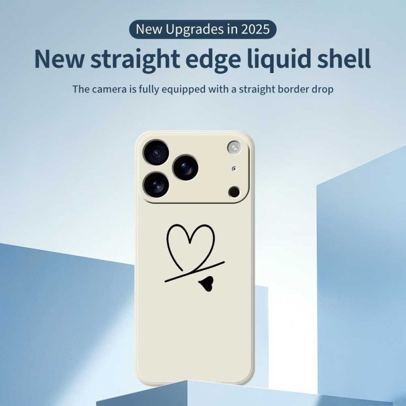 Coque iPhone 17 Pro Silicone Liquide Coeur