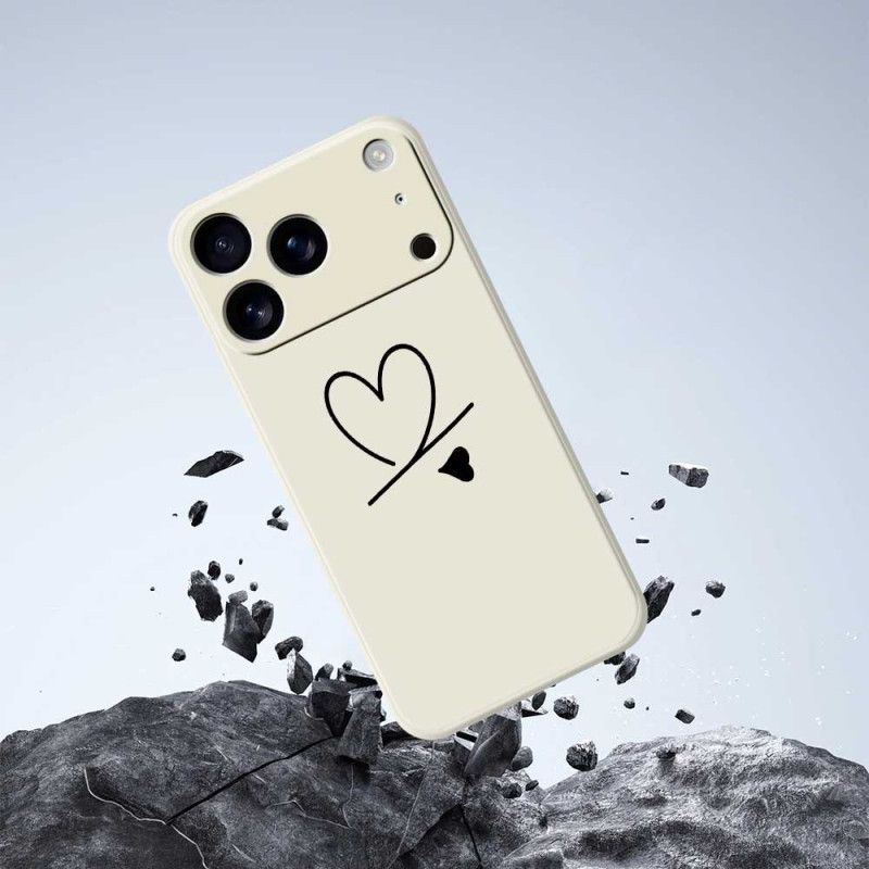 Coque iPhone 17 Pro Silicone Liquide Coeur