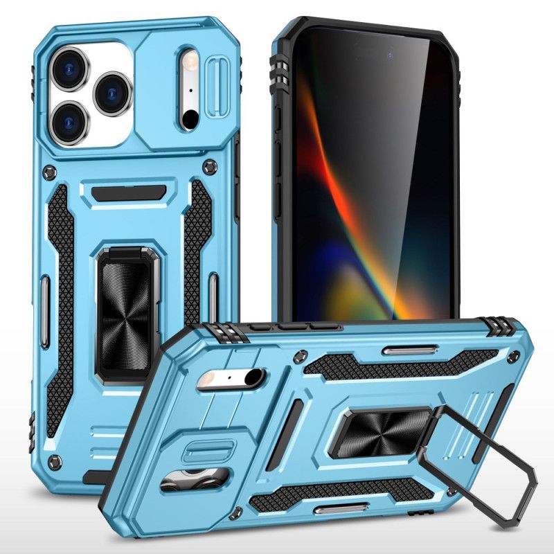 Coque iPhone 17 Pro Support et Protection d'Objectif Coulissante