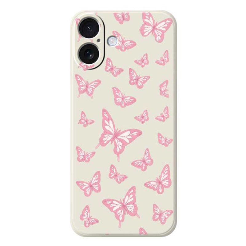 Coque iPhone 17 Silicone Liquide Papillons