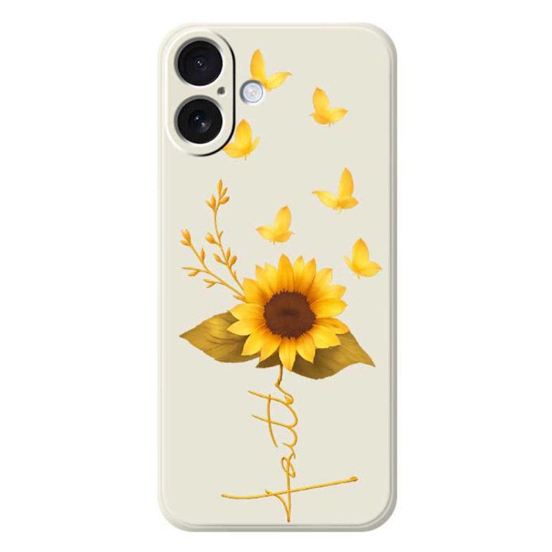 Coque iPhone 17 Silicone Liquide Tournesol