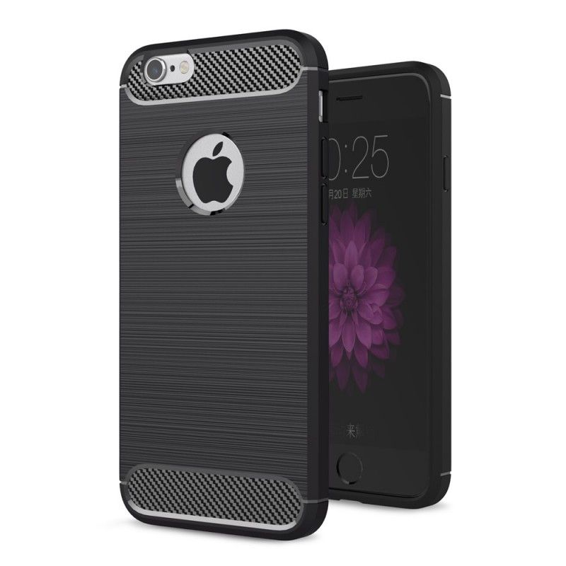 Coque iPhone 6/6s Fibre Carbone Brossée