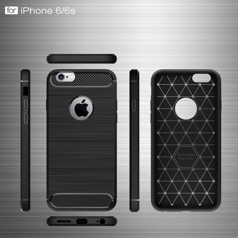 Coque iPhone 6/6s Fibre Carbone Brossée