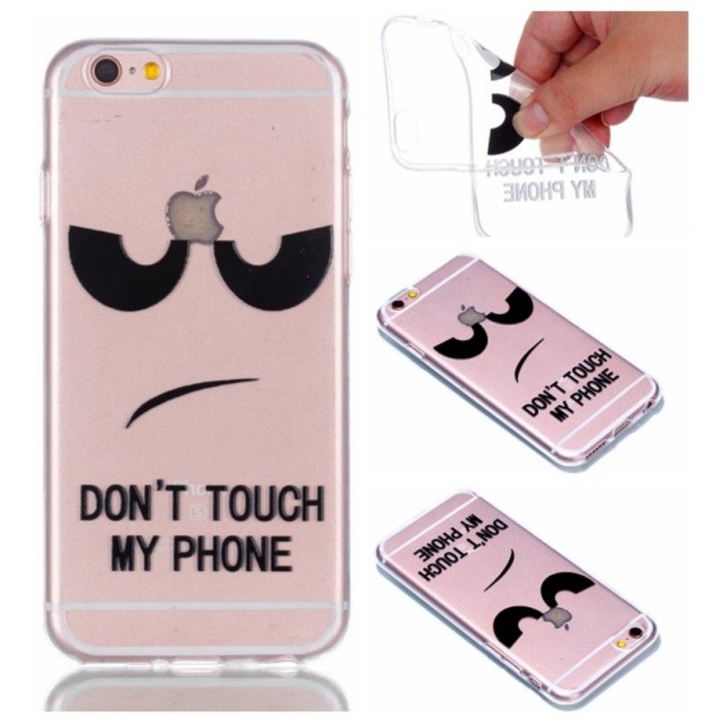 Coque iPhone 6/6s Gaufrée Don't Touch My Phone