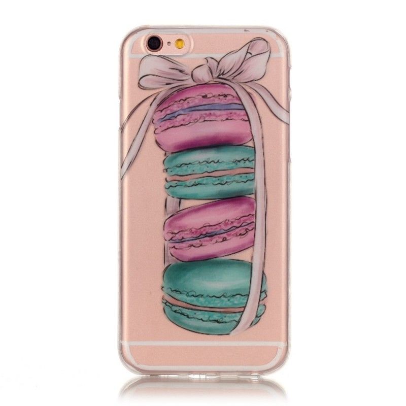 Coque iPhone 6/6s Transparente Macarons Gourmands