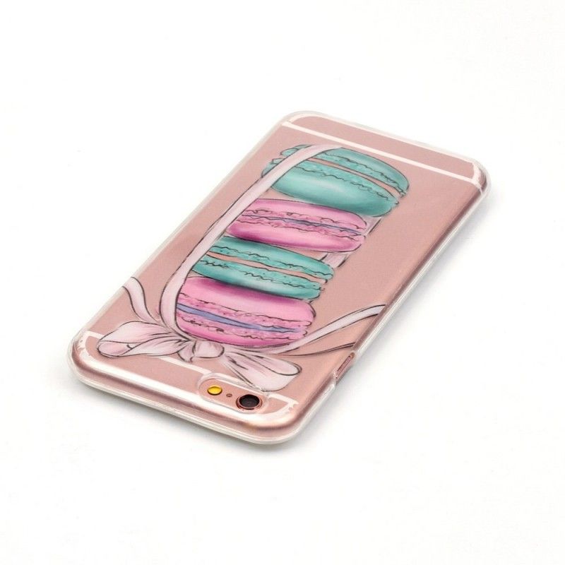 Coque iPhone 6/6s Transparente Macarons Gourmands