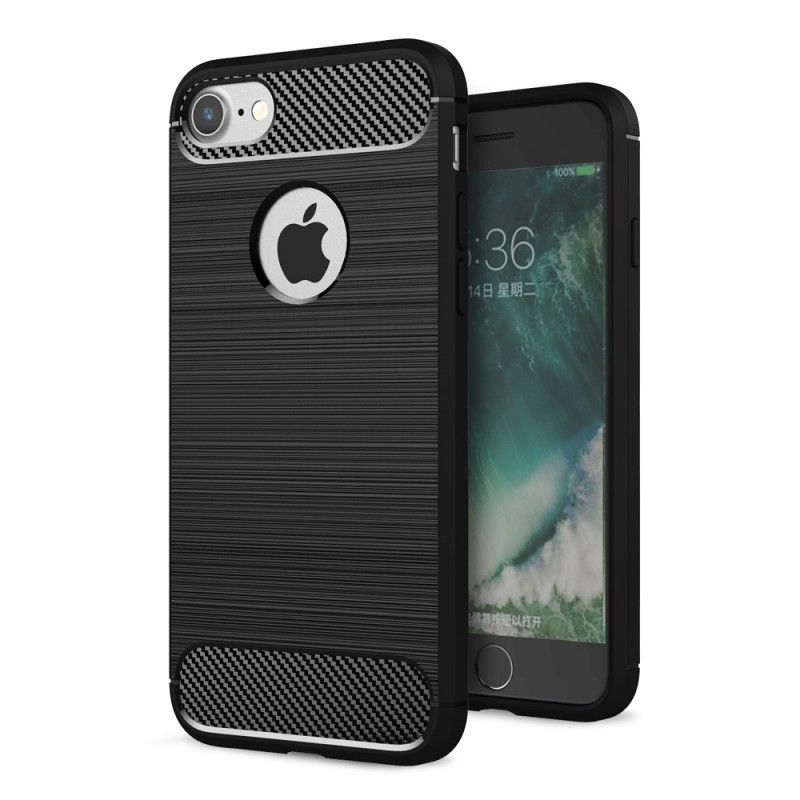 Coque iPhone 7 / 8 Fibre Carbone Brossée