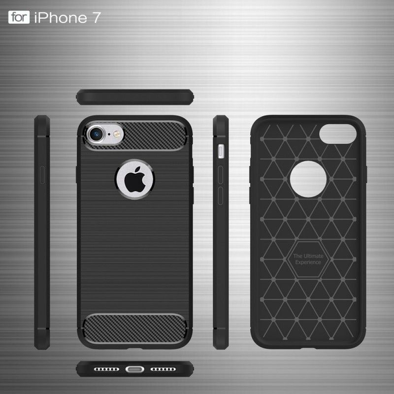 Coque iPhone 7 / 8 Fibre Carbone Brossée