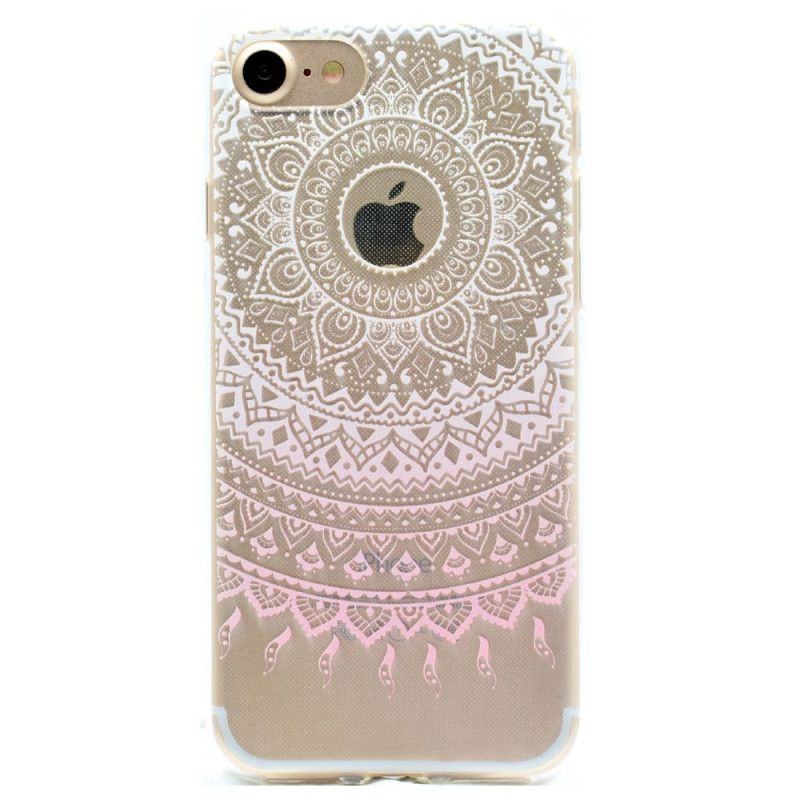 Coque iPhone 8 / 7 Transparente Mandala Coloré