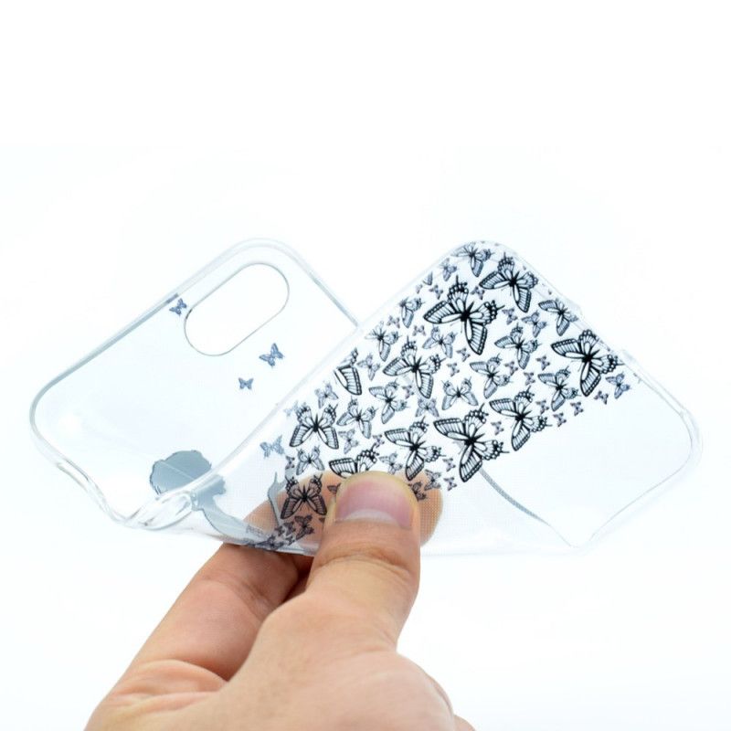 Coque iPhone 8 / 7 Transparente Robe Papillons