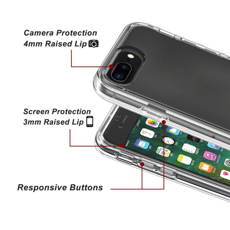 Coque iPhone 8 Plus / 7 Plus Conception Hybride Transparente