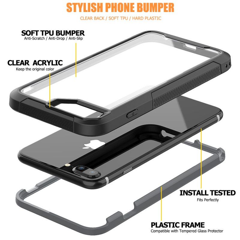 Coque iPhone 8 Plus / 7 Plus Hybride Transparente Rebords Bumper